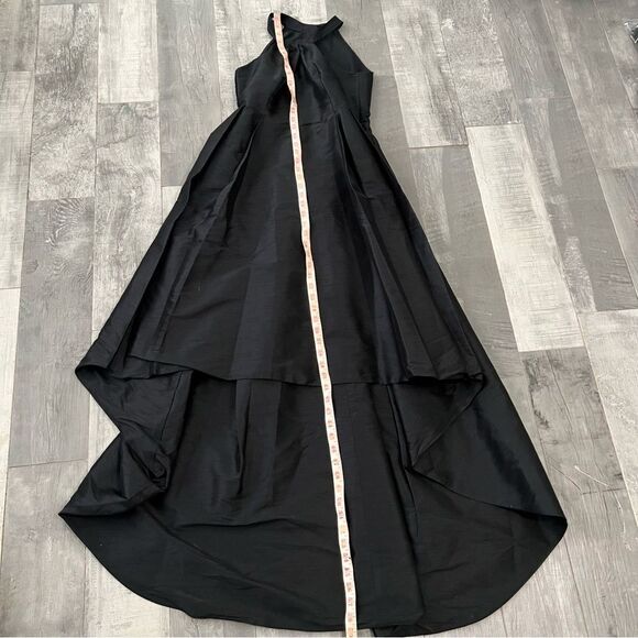 Elegant Black High-Low Wedding Dress - Picture 9 of 13